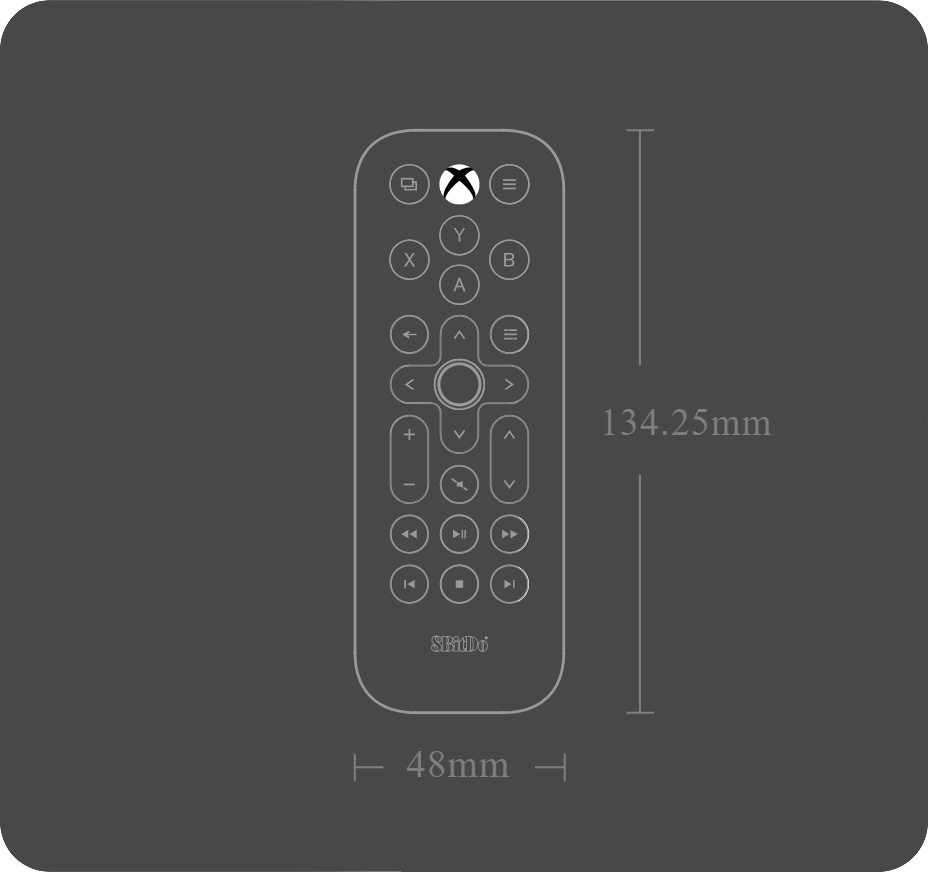 Pilot na podczerwień 8BitDo Xbox Media Remote Black Edition
